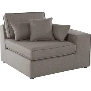 Sofaelement OTTO HOME "Florid", beige (natur), B:100cm H:75cm T:100cm, Baumwollmix (60% Baumwolle/40% Leinen);Struktur fein (100% Polyester);Samtoptik (100% Polyester);Samtvelours (100% Polyester);Struktur (100% Polyester);Struktur recycelt (100% recyceltes Polyester), Polsterelemente, als Teil eines Modulsofas,, fester Sitzkomfort, auch in Cord