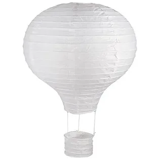 Rayher Papierlampion Heißluftballon 30 cm Ø Weiß