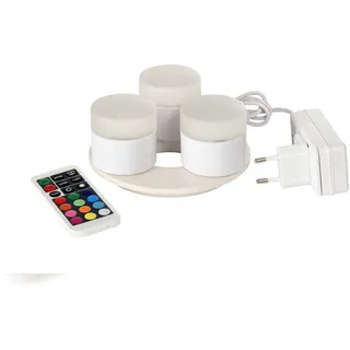 Duni LED Mini Lampe, wiederaufladbar, 3er Set 48 x Ø 50 mm 13 Std. Weiß