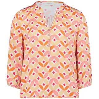 Cartoon Schlupfbluse mit Muster Cream/Rosé 42
