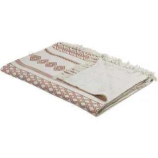 Beliani Jorhat Kuscheldecke 130 x 180 cm Beige/Braun