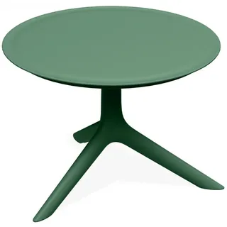 KONSIMO® Gartentisch GALIO Outdoor-Tisch Kaffeetisch, hergestellt in der EU, Runder Gartentisch, Wetterfester Terrassentisch, Modern Design Ø57 cm grün
