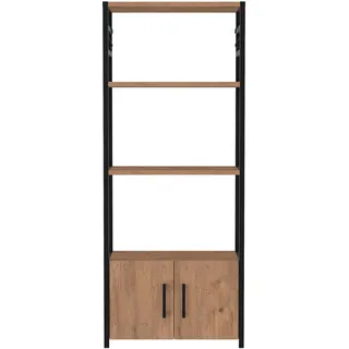 [en.casa] Küchenregal Arhuni 139 x 56 x 30 cm Braun