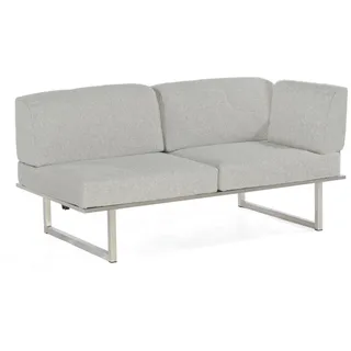 SonnenPartner Lotus Loungesofa grau/weiß