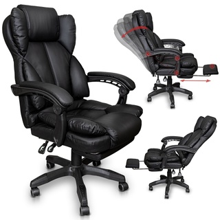 Chefsessel Bürostuhl Gamingstuhl Schreibtischstuhl Racing Chair mit Fußstütze