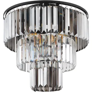 GLOBO Naxis 3 E27 schwarz Glas, Metall 40 cm