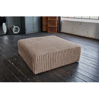 KAWOLA Hocker WIOLO SOFT Cord 1-Sitzer Taupe