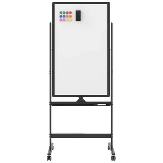 Costway Doppelseitiges Whiteboard 60 x 100 cm Schwarz
