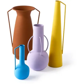 POLSPOTTEN - Roman Vase, bunt matt (4er-Set)
