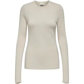 JDY Langarm Shirt Dünner Basic Pullover Longsleeve Rundhals Top JDYSUMA, Farben:Grau-2, Größe:M - M