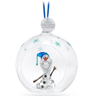 Swarovski Dekokugel Disney Eiskönigin Frozen Olaf Weihnachtskugel, 5625132 (1 St), Swarovski® Kristall blau|braun|orange|schwarz|weiß