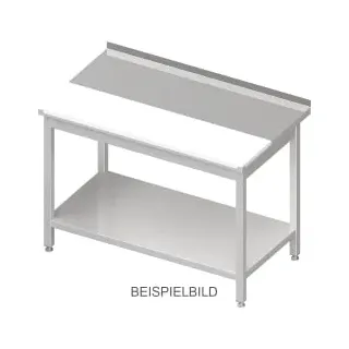 Stalgast Edelstahl Arbeitstisch mit Grundboden 170 x 70 x 85 cm