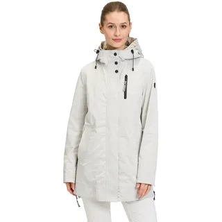 Outdoorjacke GIL BRET, Damen, Gr. 46, weiß (glacier weiß), Obermaterial: 54% Polyamid, 46% Polyester, unifarben, casual, ausgestellt hüftlang, ohne Ausschnitt, Langarm gerader Abschluss, Jacken, mit Kapuze