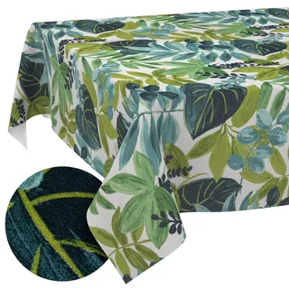 ANRO Tischdecke abwaschbar Lotuseffekt 100 x 140 cm Grün