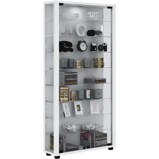 VCM Vitrine Lumo Maxi 59 x 113 x 18 cm Weiß