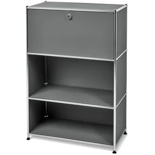 Tchibo - Sekretär Metall »Cn3« - 77,5x40x113,5cm - grau -