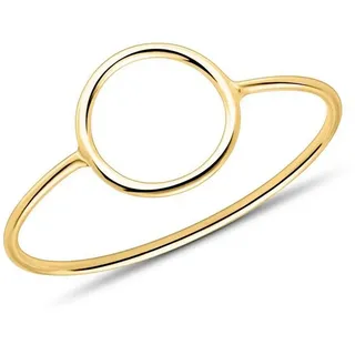 Unique Goldring Unique Damenring Kreis aus 375er Gold (Größe: 48mm) goldfarben 48