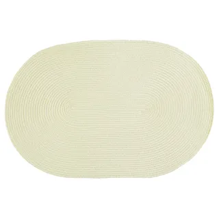 Haus und Deko Platzset Platzset oval ca. 45x30 cm Bast Optik Platzdeckchen Tischset geflochte, (1-St) beige