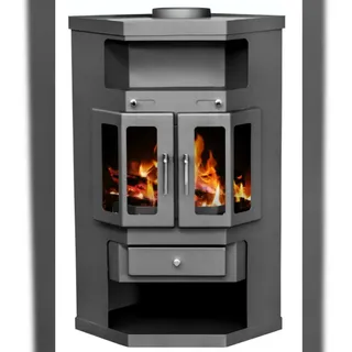 VICTORIA Panama2 Eck-Kaminofen mit Flügeltüren 9 kW