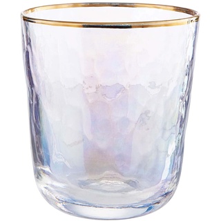 BUTLERS Trinkglas | 1x Glas mit Goldrand 280ml aus Glas -SMERALDA- ideal als Wasserglas, Gläser & Trinkgeschirr