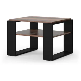Vicco Couchtisch Helm Antikholz Schwarz 65,6 x 55,8 x 46,2 cm