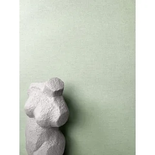 Newroom Vliestapete Pastellgrün Uni Leinenoptik Schimmer Tapete Wohnzimmer | zartes Salbeigrün, feine Gewebeoptik mit Schimmer, Wandtapete Mustertapete Vlies, Landhaus skandinavisch, Schlafzimmer Flur