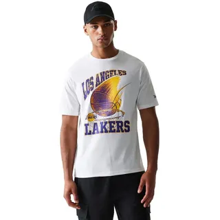 New Era NBA Ball Graphic Unisex T-Shirt Los Angeles Lakers White - L