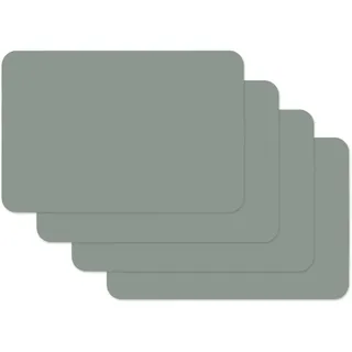 Venilia Uni Grau Tischset, Kunststoff, 4, 59038