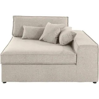 Sofaelement OTTO HOME "Enid", beige, B:128cm H:75cm, Baumwollmix (60% Baumwolle/40% Leinen);Struktur fein (100% Polyester);Samtoptik (100% Polyester);Samtvelours (100% Polyester);Struktur (100% Polyester);Struktur recycelt (100% recyceltes Polyester), Polsterelemente, als Teil eines Modulsofas, fester Sitzkomfort