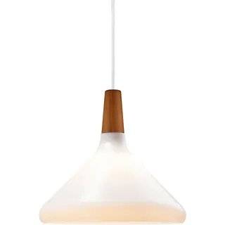 Pendelleuchte DESIGN FOR THE PEOPLE "Nori" Lampen Gr. Ø 27 cm Höhe: 24,5 cm, braun (weiß, braun) Pendelleuchten und Hängeleuchten Skandinavisches Design