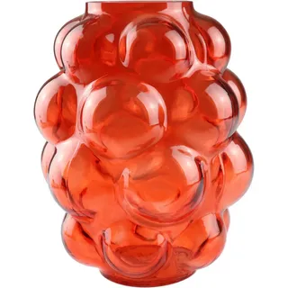 AM Design Dekovase aus orangefarbenem Glas, bietet eine besondere Formgebung orange