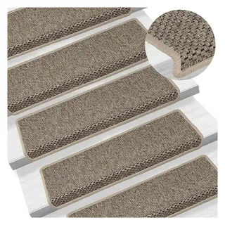 vidaXL Stufenmatte 65 x 21 cm Dunkelbeige