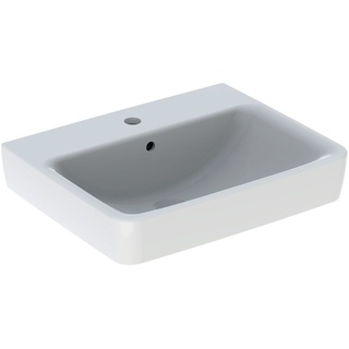 Geberit Renova Plan Waschtisch 55cm, Hahnloch mittig, mit Überlauf, weiß/KeraTect 501632008