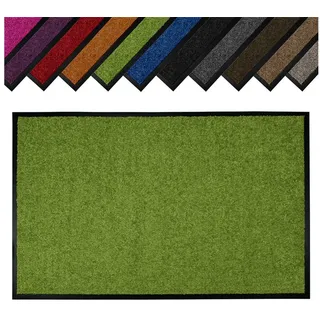 MDEKOR Fußmatte Schmutzfangmatte Wash Clean, maschinenwaschbar, rutschhemmend grün 60 cm x 90 cm
