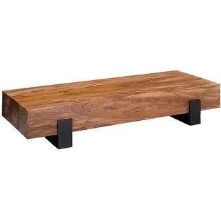 Wohnling Couchtisch Braun Sheesham 115 x 22 x 44 cm