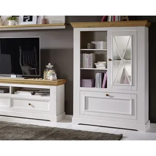 3S Frankenmöbel »Country« Massivholz Highboard weiss