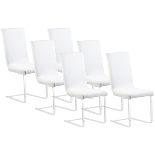6er-Set Stretch-Stuhlhussen, OEKO-TEX® Standard 100, 42x42x60 cm, weiß