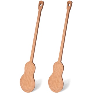 Fisura - Origineller Holzlöffel in Form. Set mit 2 Spateln zum Kochen. Löffel aus Buchenholz. Hitzebeständiges Küchenzubehör. (Gitarre)