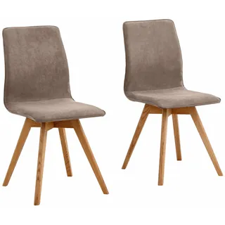 OTTO home Esszimmerstuhl Rania Mikrofaser beige 2er Set