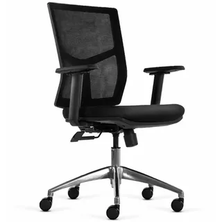 Bürodrehstuhl Trendo Chair B schwarz - Netzrücken, flach verpackt, Synchronmechanik, 30.000 Scheuertouren, hochwertigen Formschaum-Sitz - Inwerk