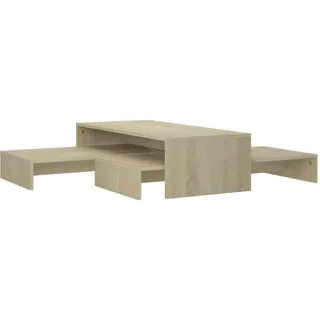furnicato Elegante Satztische Braun Eiche 100 x 100 x 26,5 cm