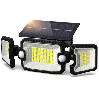 ambicasa Solarlampen für Außen mit Dual Bewegungsmelder Licht, 305 LED Solar Lampe Outdoor, 270°Solar Wandleuchte Aussen, IP65 Wasserdichte, 3 Modi Solarlampe für Hof, Garage, Garten