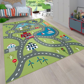 Kinderteppich PACO HOME "Bino 562" Teppiche Gr. B/L: 240 cm x 340 cm, 4 mm, 1 St., grün Kinder Kinderzimmerteppiche