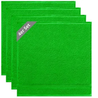 Lashuma Geschirrhandtücher Baumwolle Grün 50x50 cm, Linz Frottee Abtrockentücher für die Küche