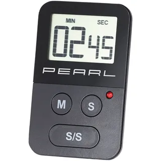 PEARL Kurzzeitwecker: Digitaler Küchen-Timer mit Stoppuhr, akustischem und optischem Alarm (Küchentimer Digital, Kurzzeitmesser, Uhr)