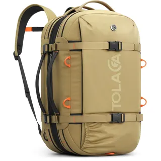 Tolaccea Reiserucksack, Handgepäck Rucksack Flugzeug, TSA-Freundlicher Laptop Rucksack 15,6 Zoll, Erweiterbar 40L auf 50L, Weekender Herren für Reise Wandern Camping