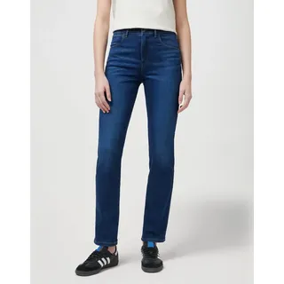 Wrangler 5-Pocket-Jeans mit kontrastfarbenen Nähten blau 30