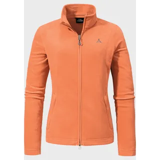 Fleecejacke SCHÖFFEL "Fleece Jacket Leona3" Gr. 40, orange (5075, orange) Damen Jacken Sportjacken