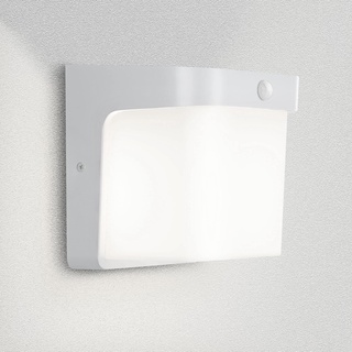 max K O M F O R T Aussenleuchte Aussenwandleuchte mit Bewegungsmelder Weiß E27 Fassung für LED geeignet Wandlampe 1703A1-WH