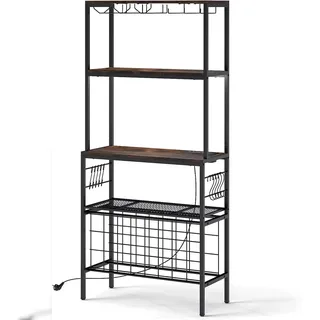 Costway Küchenregal 24 Flaschen 0 x 0 x 0 cm Schwarz